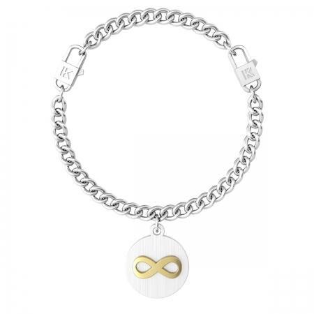 Chain-shaped Kidult bracelet with pendant with infinity symbol