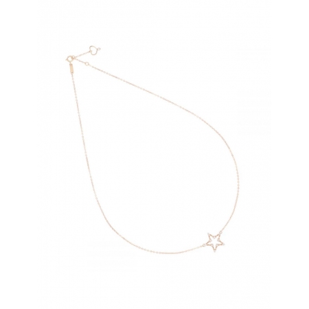 Collana Maman et Sophie in oro 18kt con stella con diamanti bianchi