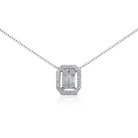Collana Gianni Carità con pendente diamante rettangolare