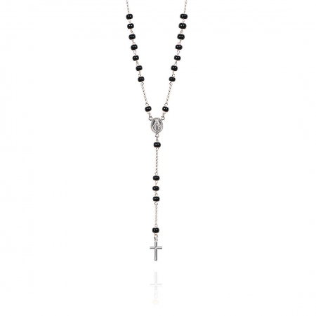 Collana Gerba Jewels modello rosario con ceramica nera