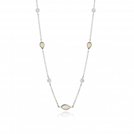 Collana ANIA HAIE in argento con tre pietre colore opale