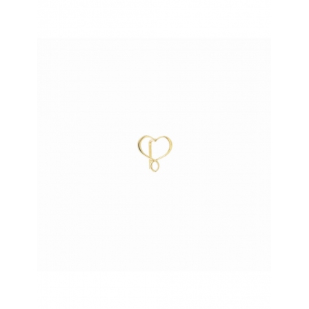 Mono orecchino Maman et Sophie in argento dorato a forma di cuore