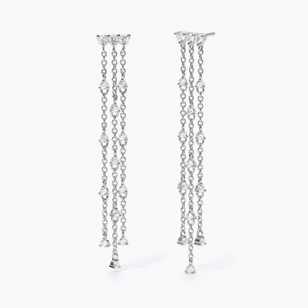 Orecchini Mabina in argento pendenti lunghi
