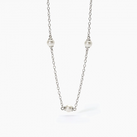 Collana Mabina in argento con perle conchiglia