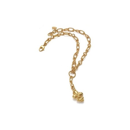 Gold Just Cavalli steel necklace with Florentine lily