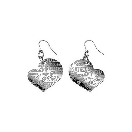 Pendant Guess steel earrings with hearts with various engravings
