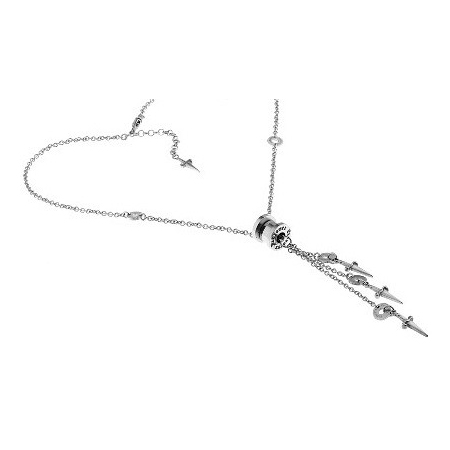 Silver Cesare Paciotti Jewels necklace with spadini charms