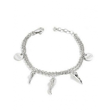 Silver Liu Jo bracelet with horn brings good luck