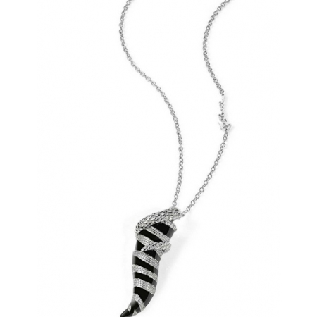 Just Cavalli steel necklace with horn-shaped pendant