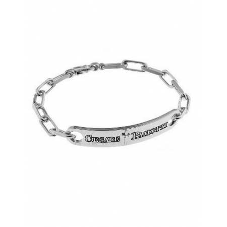 Men's bracelet Cesare Paciotti Jewels in chain steel with plate