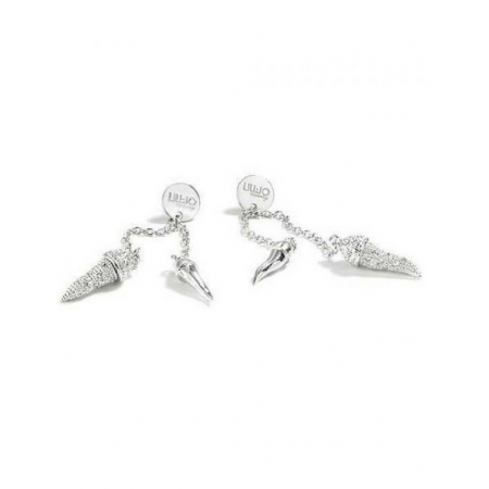 Liu-jo silver pendant earrings with lucky horns