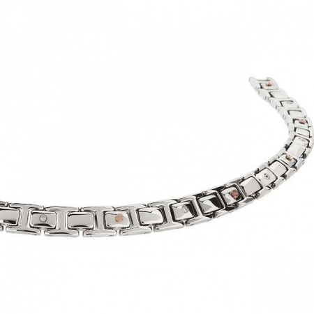 Men's bracelet Cesare Paciotti 4us steel with zircons