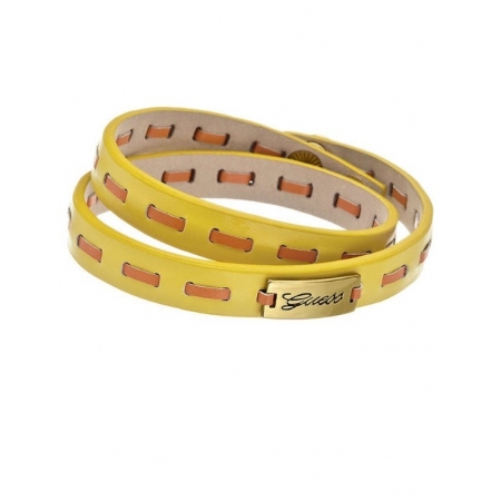 Double-turn leather Guess bracelet