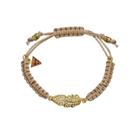Guess cord bracelet with feather