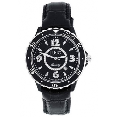 Liu Jo watch with hammered leather strap with sports ring