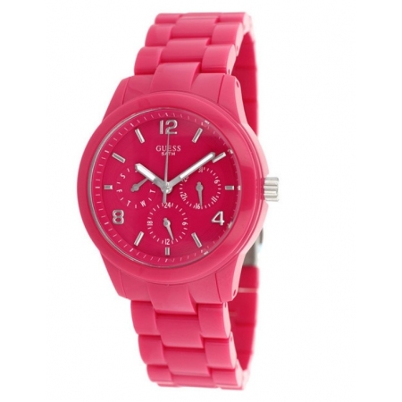 Multifunction Guess watch with polycarbonate strap and case