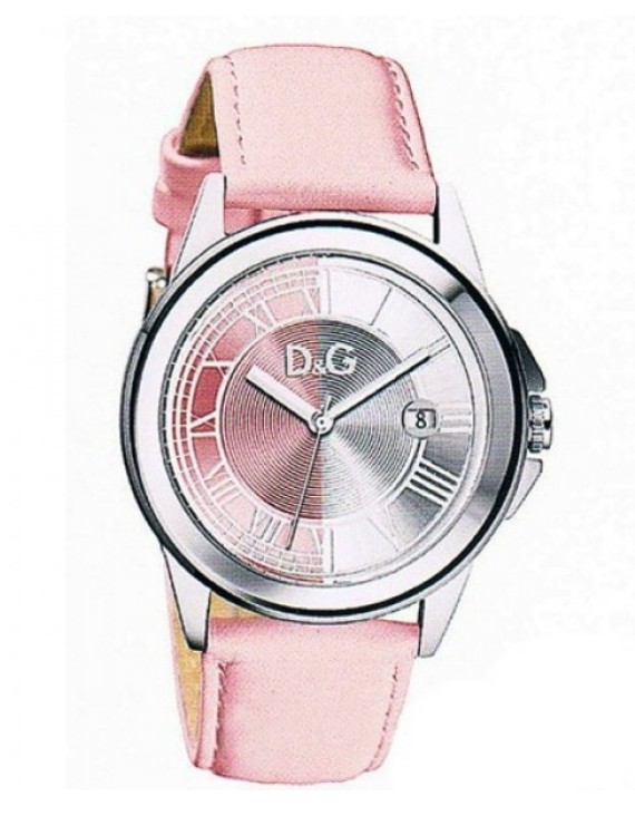 Orologio Dolce e Gabbana con cinturino di pelle rosa e interno cassa madreperlato