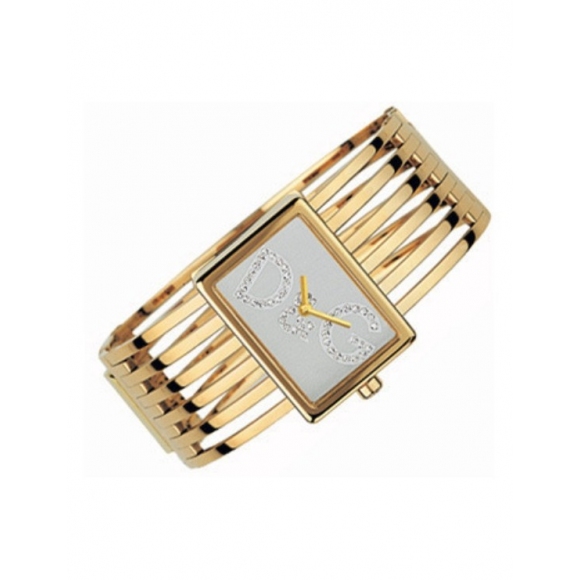 Orologio Dolce & Gabbana rigido colore oro con zirconi incastonati