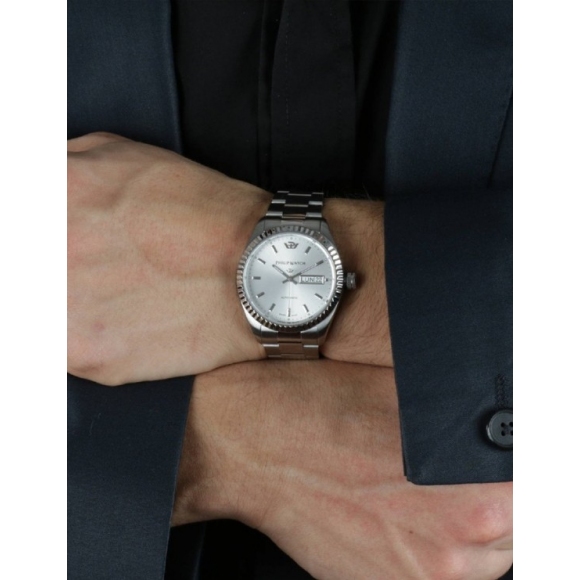 Orologio Uomo Philip Watch automatico in acciaio semi lucido e cassa 39mm