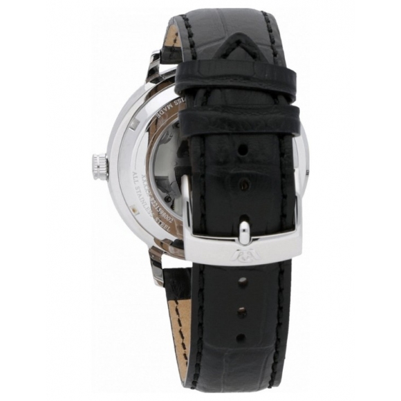 Orologio uomo Philip Watch automatico con cinturino di pelle nero e cassa acciaio 43mm