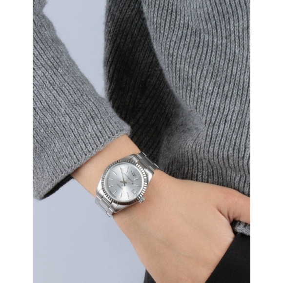 Orologio Uomo Philip Watch automatico in acciaio con quadrante silver e datario 35mm