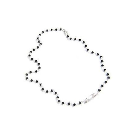 Necklace Liu Jo in silver rosary model with logo plate